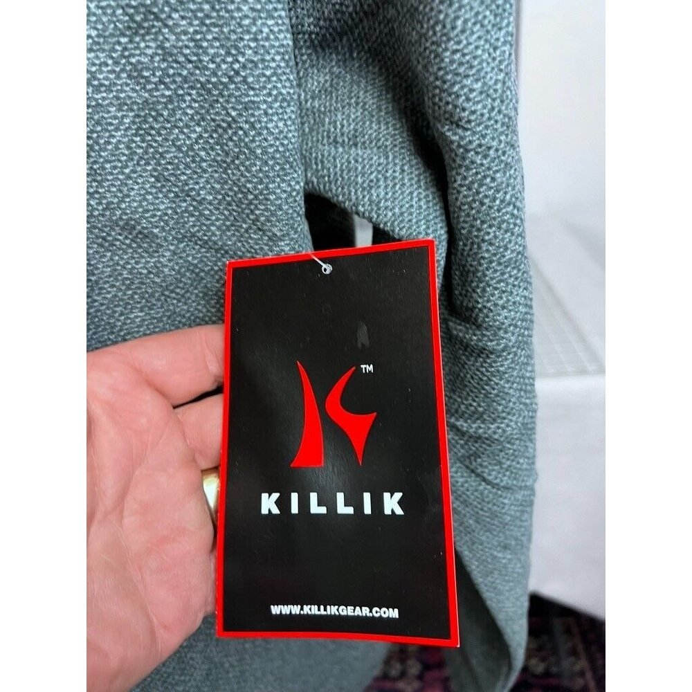 Killik Long Sleeve 1/4 Zip Charcoal Heather Pullover Men's Essential Sz L New - Picture 5 of 7